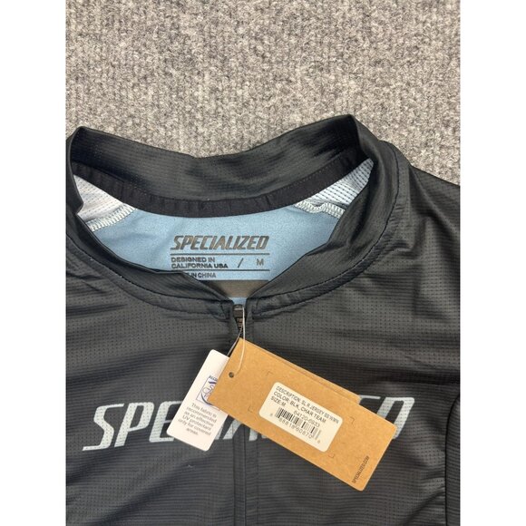 Specialized SL Jersey Shirt Womens Medium Black Gray Chart Team Cycling Bike New - Picture 2 of 6